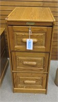 3 drawer oak legal filing cabinet-new