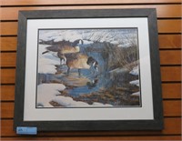 2 Fred Boyce prints (geese and quail)