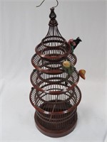 4 tiered bamboo bornate birdcage