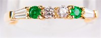 Jewelry 14kt Yellow Gold Emerald & Diamond Ring