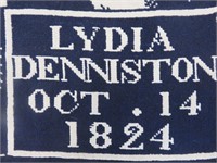 Antique coverlet by Lydia Denniston dated: 1824