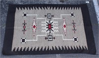 LARGE MEXICAN ZAPOTEC WOOL AND ACRYLIC RUG