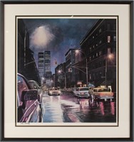 KEN KEELEY SIGNED NEW YORK PRINCE STREET SERIGRAPH