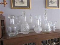 Lot of Fine Crystal and Glass Decanters