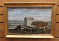 John Ingersoll Coggershall painting of 2 cows