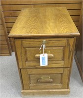 Small oak 2 drawer filing cabinet-new