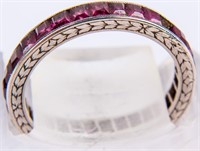 Jewelry Platinum & Ruby Eternity Ring