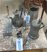 Large selection of pewter