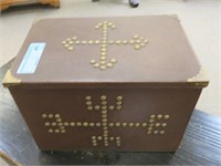 Antique leather and tack box