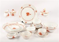 18 PC HEREND 'CHINESE BOUQUET' PORCELAIN CHINA