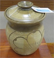 Large ceramic jar with lid