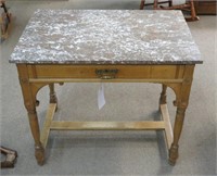 Marble top table w/ drawer