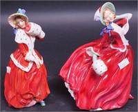 Two Royal Doulton figurines: Autumn Breezes,