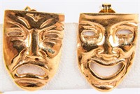 Jewelry 14kt Yellow Gold "Greek Tragedy" Earrings