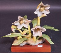 A Cybis figurine of Hellebores, 6" high x 9"