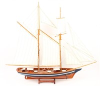 LARGE WOODEN MODEL SHIP