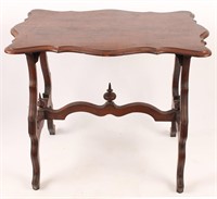 LATE 19TH C AMERICAN VICTORIAN WALNUT PARLOR TABLE