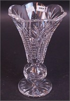 An 8" crystal vase signed Waterford