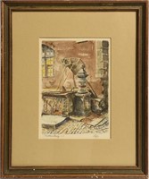 ARTIST LITHOGRAPH ROTHENBURG OB DER TAUBER