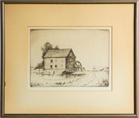 LOWELL STANLEY BOBLETER MINNESOTA DRYPOINT ETCHING
