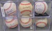 HOF's Multi Signed Baseball Lot of 6