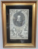 Fine Early Etching Framed