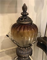 Amber Colored Glass Jar
