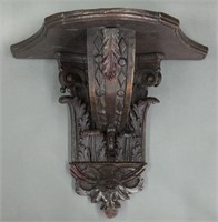 Carved wood wall bracket,