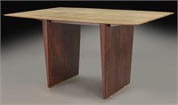 Ed Wormley for Dunbar tawi and mahogany desk.