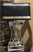 Metal and Glass Decorative Lamp