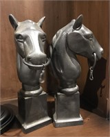 Pair of Metal Horse Head Bookends