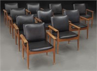 (10) Finn Juhl for France & Son diplomat chairs