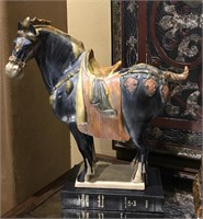 Resin Horse Statue on  Book