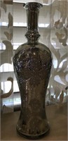 Silver Decorative Glass Bottle