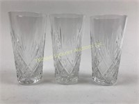 ST LOUIS CRYSTAL FRANCE - THREE JUICE GLASSES