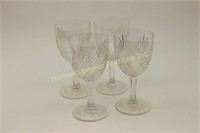 ST LOUIS CRYSTAL FRANCE - FOUR RED WINE GLASSES