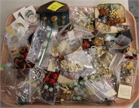 Assorted Costume Jewelry w/ coins, some sterling