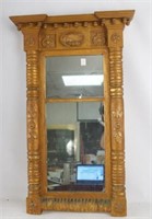 19th c. American Gilt Chippendale 2-panel Mirror