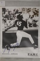 Michael Jordan signed Baseball Photo
