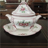 La Bonne Soupe Hand Painted Floral Tureen