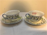 SIX SHELLEY " HAREBELL" CUPS AND SAUCERS