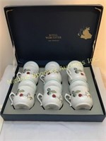 ROYAL WORCESTER - 8 EGG CODDLERS+6 CHOCOLATE POTS