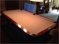 Connelly Billiards table w/ balls, cues, and rack