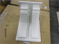 TWO WHITE PLASTIC SUPPORT BRACKETS