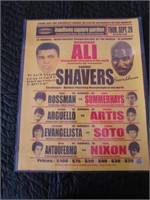 Signed Ali Vs. Shavers Fight Card
