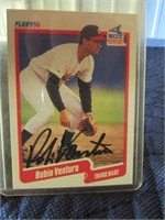 1990 Fleer Robin Ventura Signed Chicago White