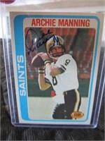 1978 Topps Signed Archie Manning Saints