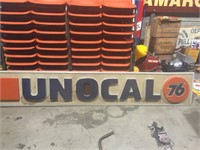 Large embossed Unocal 76 sign, approx