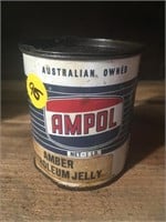 Ampol, amber petroleum jelly, 1 lb tin