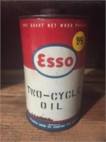 Esso Two cycle oil, quart tin